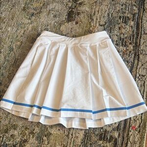 Lady Hagen White Skirt with Blue Trim